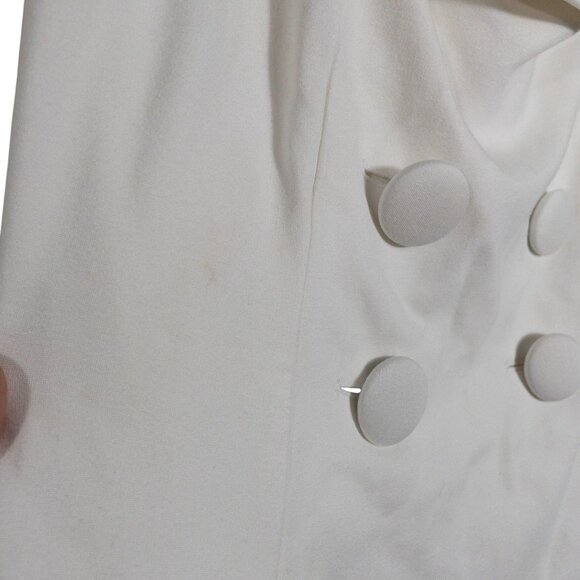 Anthropologie BHLDN Strapless Tuxedo Mini Dress White Bridal SZ M Casual Wedding - Picture 13 of 14